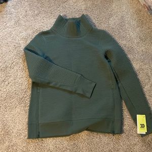 All in Motion Quilter Pullover Sweater olive green
